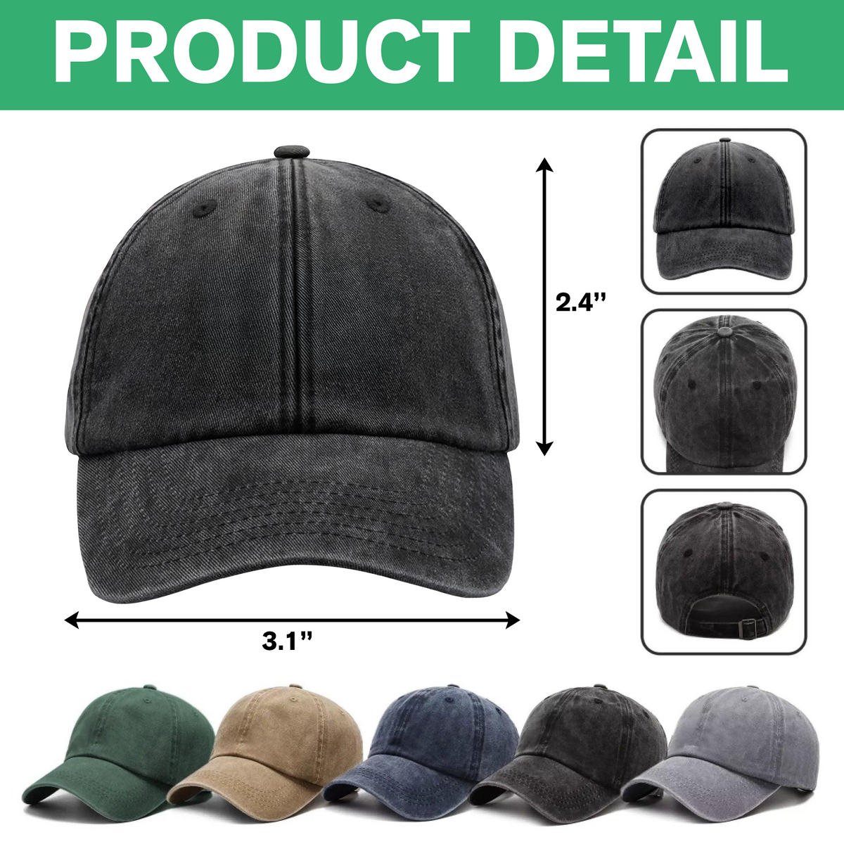 Custom Photo Hooked On Freedom America 250 Washed Denim Baseball Cap For Fishing Lovers HA75 897970