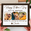 Custom Photo Happy Father's Day To My Amazing Dad 2-Layered Wooden Plaque With Stand HA75 892520