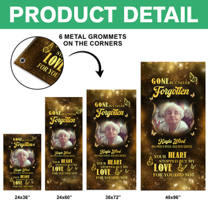 Custom Photo Gone But Never Forgotten Grave Memorial Blanket HA75 892072