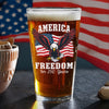 America 250 Years of Freedom Patriotic Eagle Flag Print Beer Glass HA75 897348