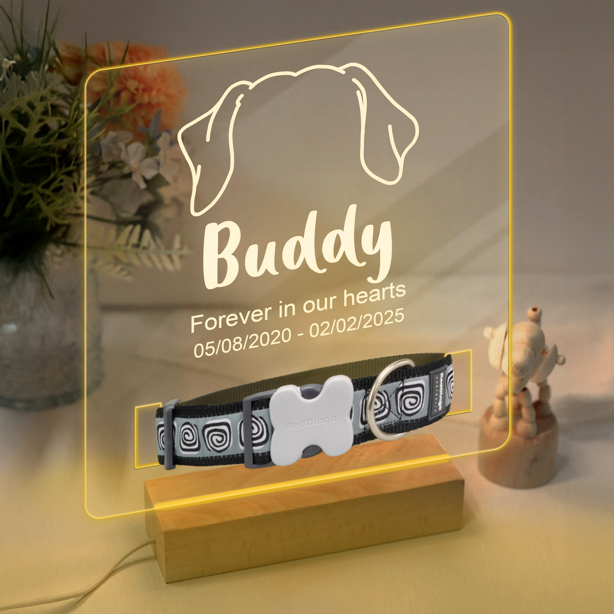 Personalized Forever In Our Heart Acrylic Collar Frame TH10 894097