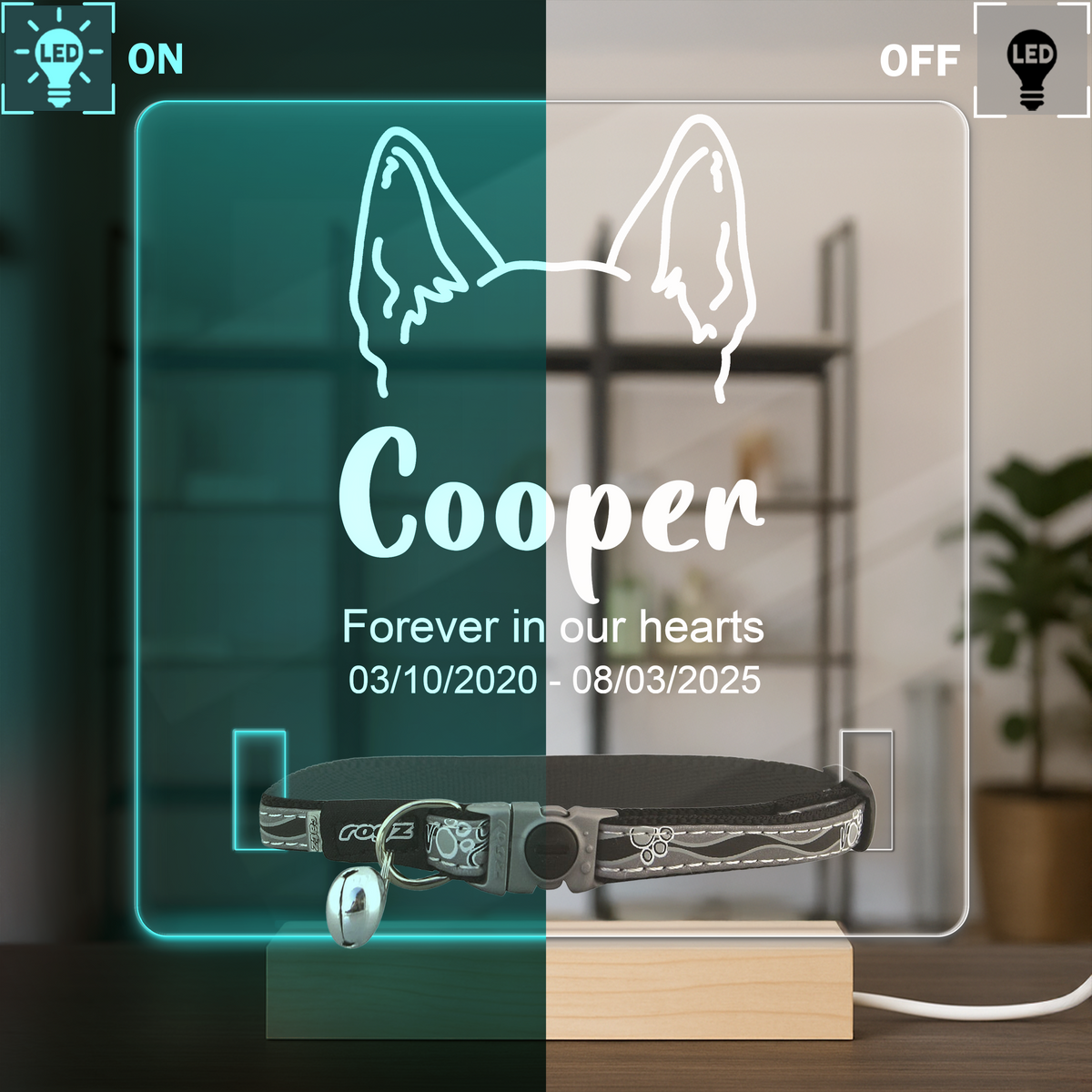 Personalized Forever In Our Heart Acrylic Collar Frame TH10 894097