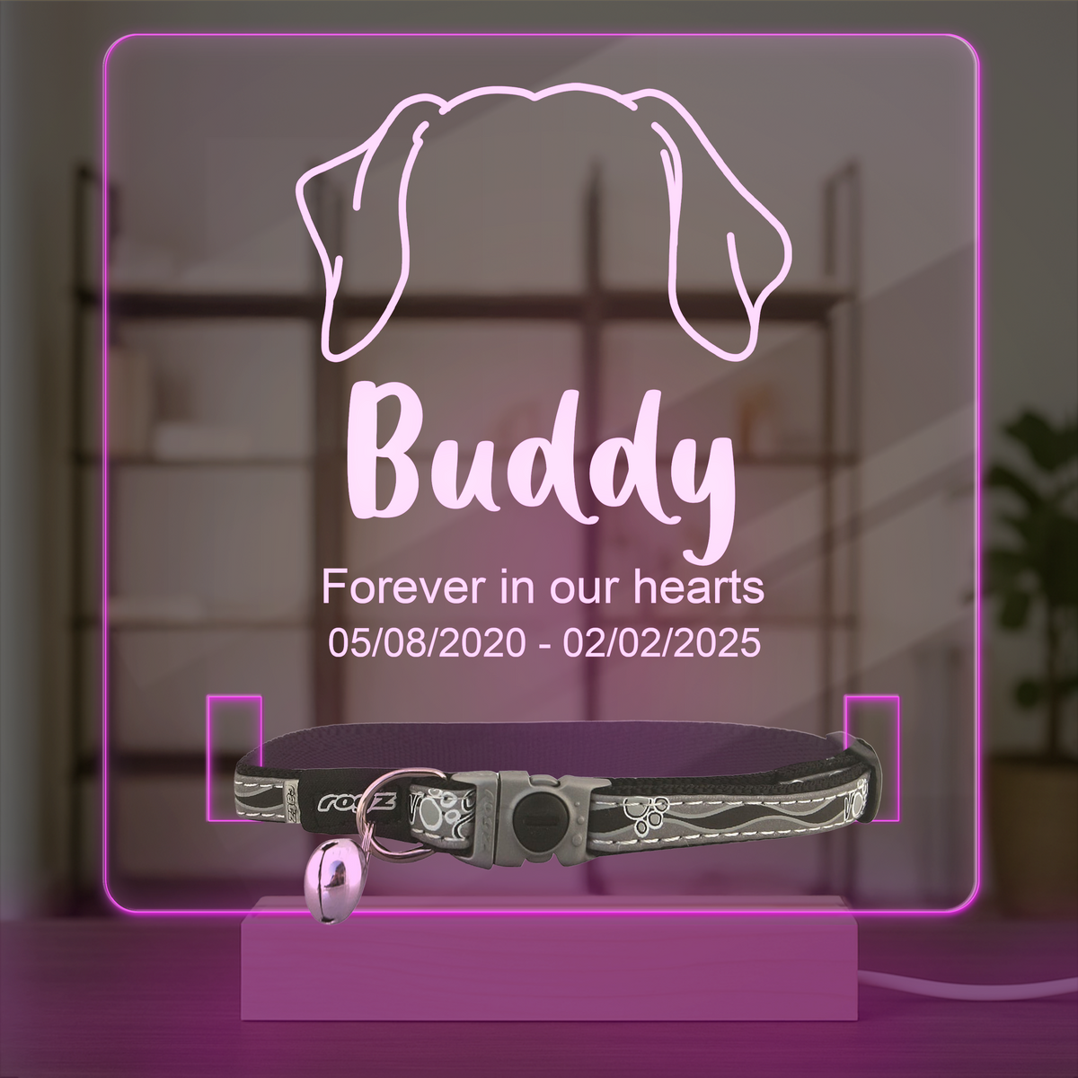 Personalized Forever In Our Heart Acrylic Collar Frame TH10 894097