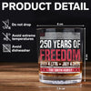 Custom Family Name 250 Years Of Freedom 1776-2026 Print Rock Glass LM32 895313
