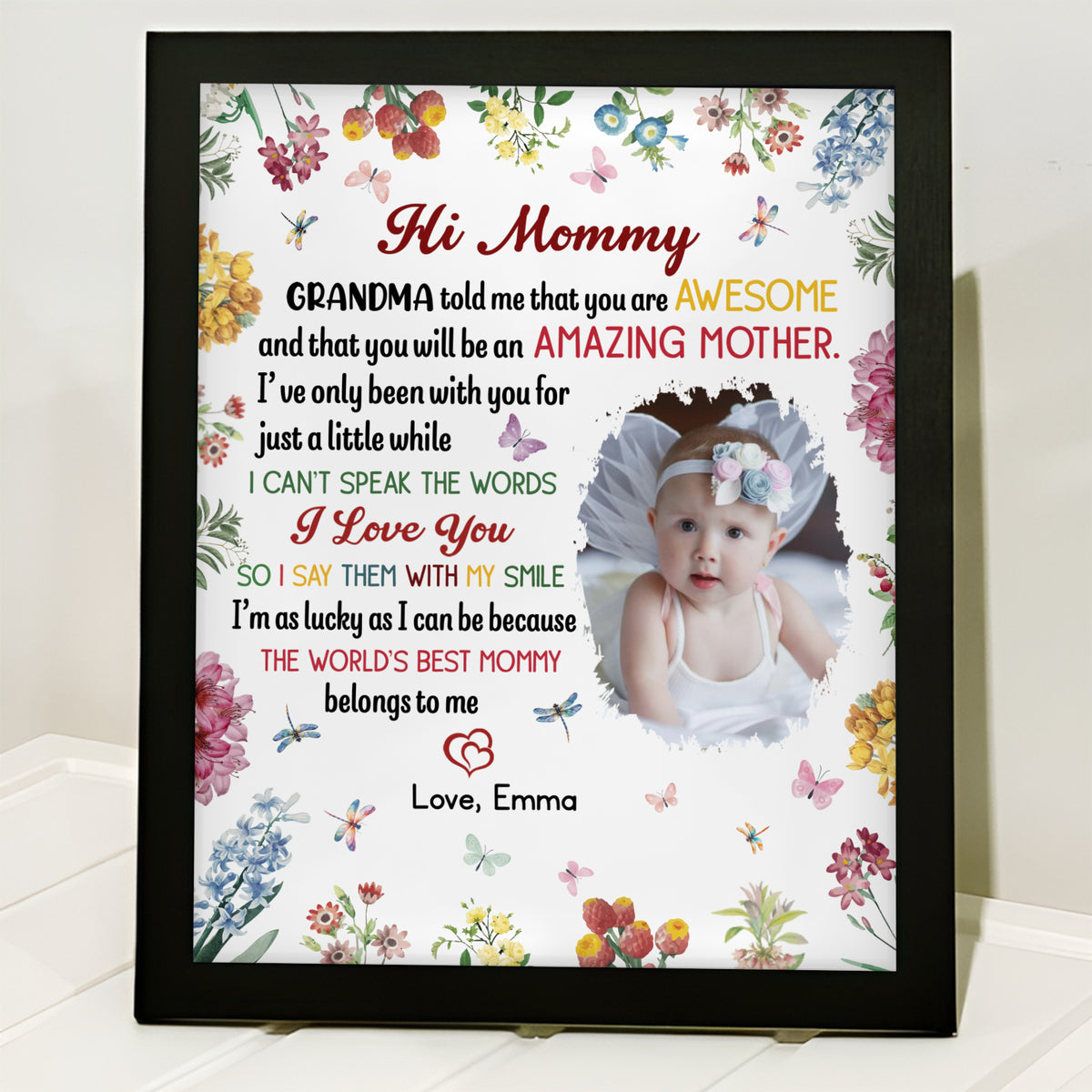 Custom Kid Photo Grandma Told Me That You Are Awesome Picture Frame HA75 891990