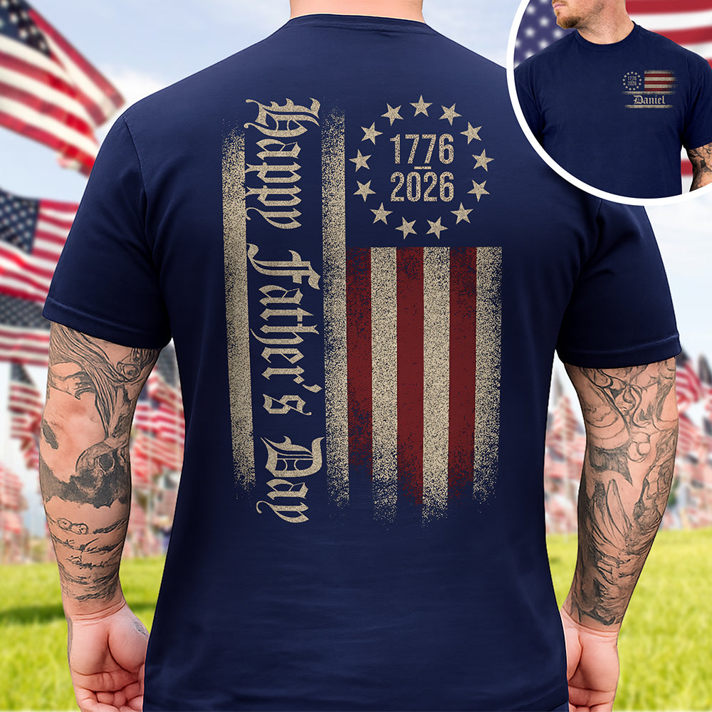 Custom Name USA 250th Anniversary Front & Back Shirt HA75 920940