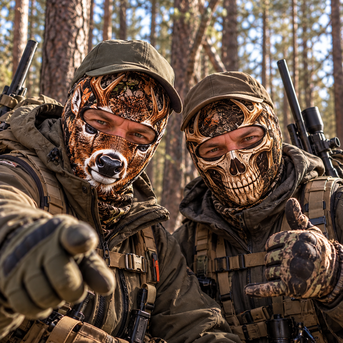 Funny 3D Animal Face Hunting Face Mask – Funny Gift For Hunters CH07 180862