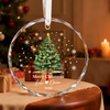 Personalized Christmas Tree Couple Glass Ornament CH07 181070