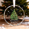 Personalized Christmas Tree Couple Glass Ornament CH07 181070