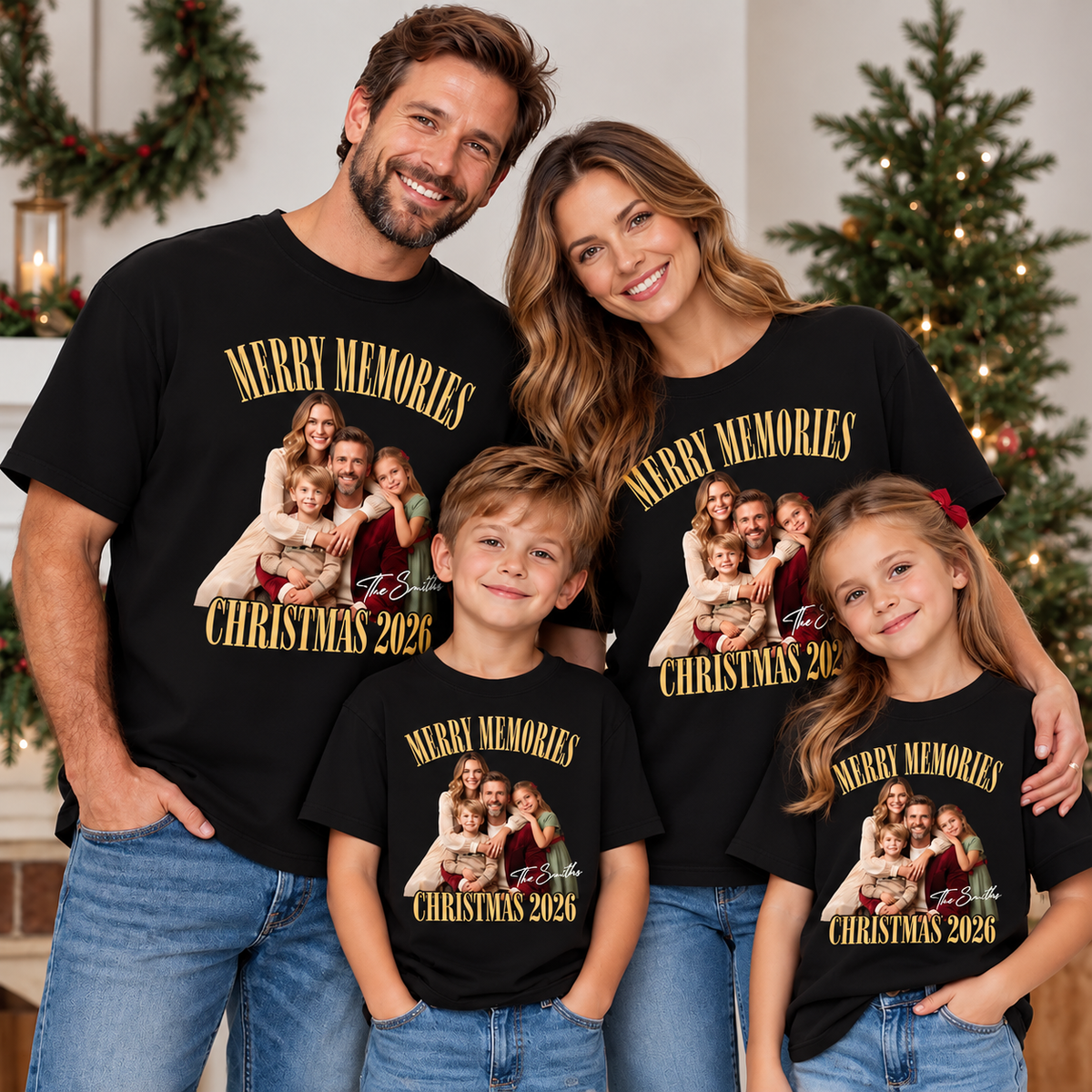 Custom Photo Merry Memories Christmas 2026 Matching Shirt CH07 180922