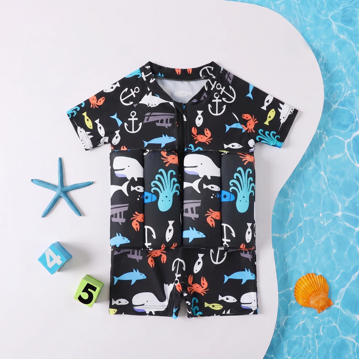 Kids Float Suit – Adjustable Swim Trainer with 8 Removable Floats CH07 180374