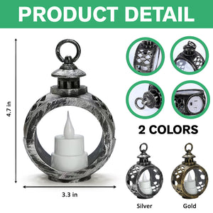 Custom Photo Beside You Memorial Candlelight Lantern Ornament HO82 894976