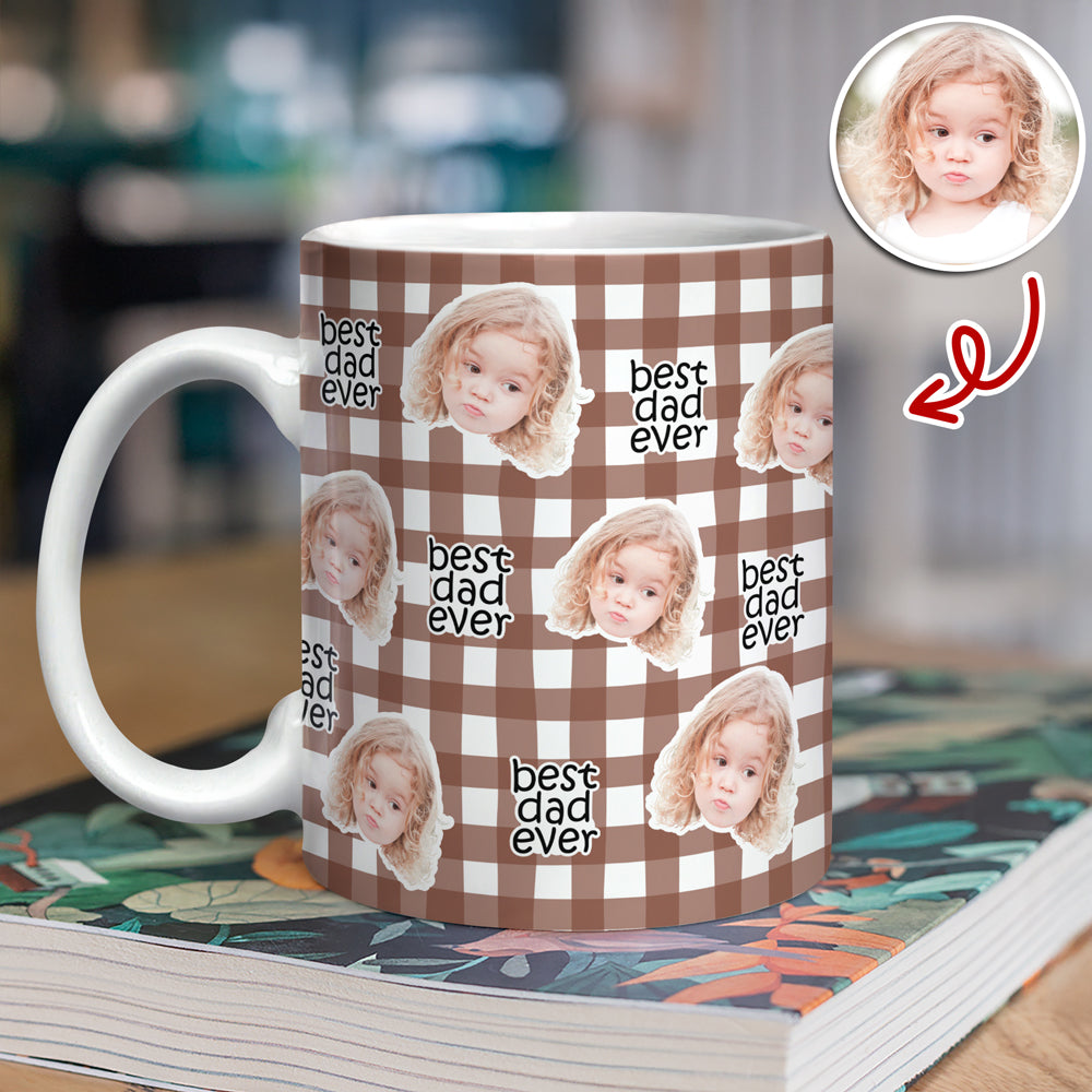 Custom Baby Face Best Dad, Mom Ever Print Full Mug - Personalized Gift for Parents LM32 899783