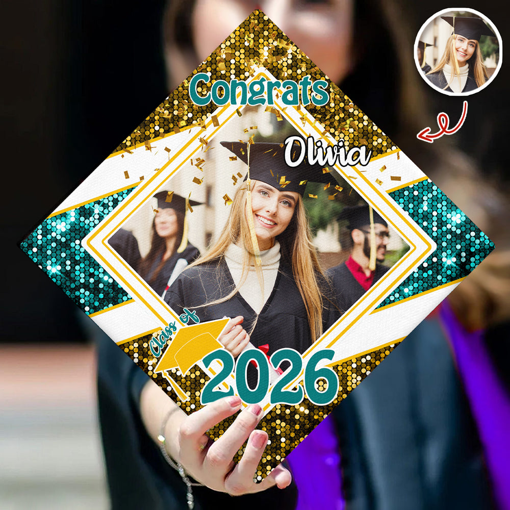 Custom Photo Congrats 2026 Graduation Cap Topper HO82 901638