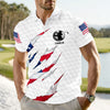 Personalized Golf Ball Pattern America Flag Polo Shirt Gift For Golfer, Golf Lovers HA75 898576