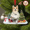 Custom Photo Dog Christmas Acrylic Ornament For Christmas HA75 897604