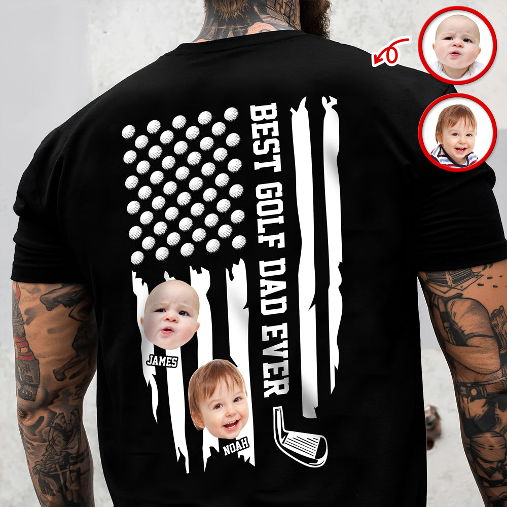 Custom Photo Best Golf Dad Ever Dark Shirt TH10 898453