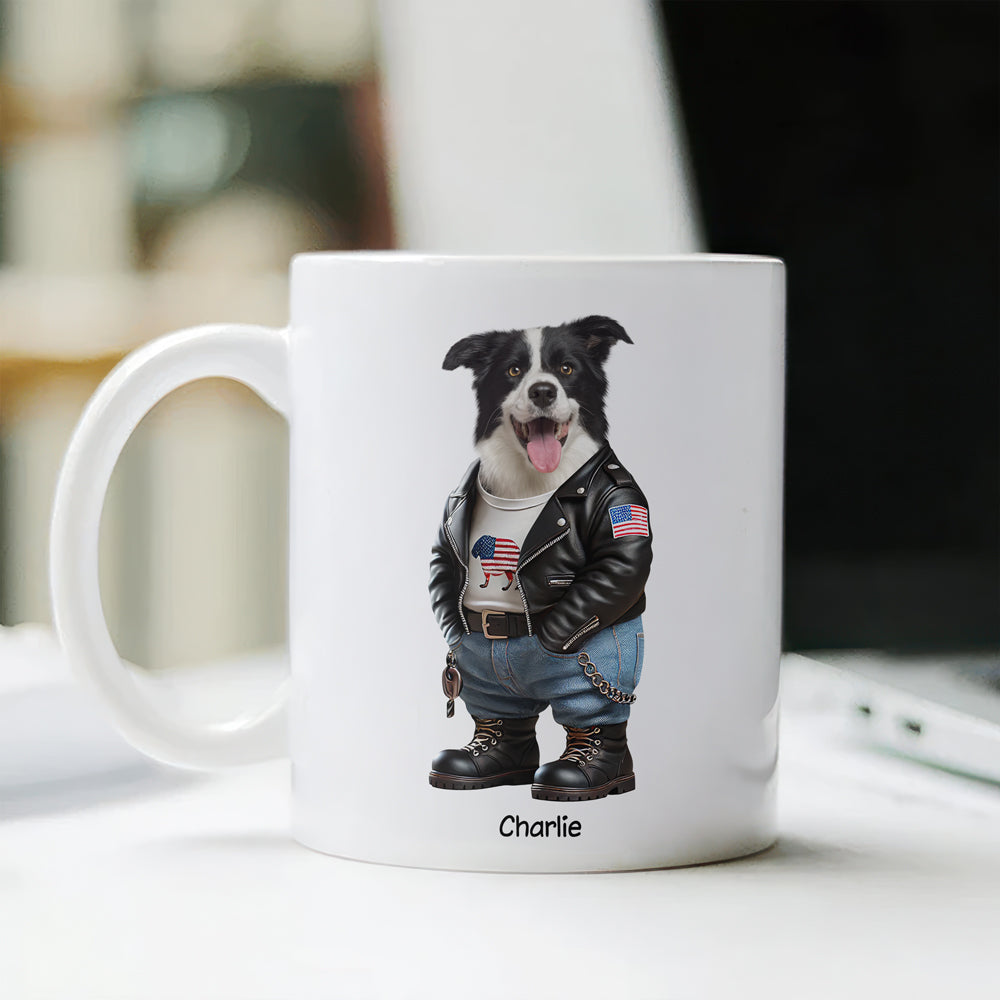 Custom Photo Cool Dog Cat Career Uniforms White Mug For Pet Lovers HA75 891952