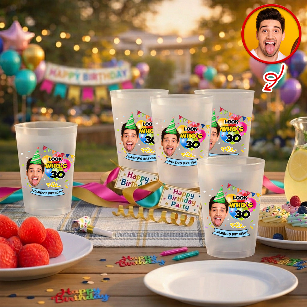 Custom Face Birthday Cups – Look Who’s 26 Personalized Photo Party Cups CH07 911304