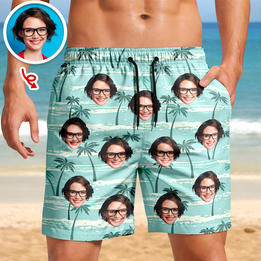 Custom Funny Face Aloha Summer Vacation Beach Short CH07 911268