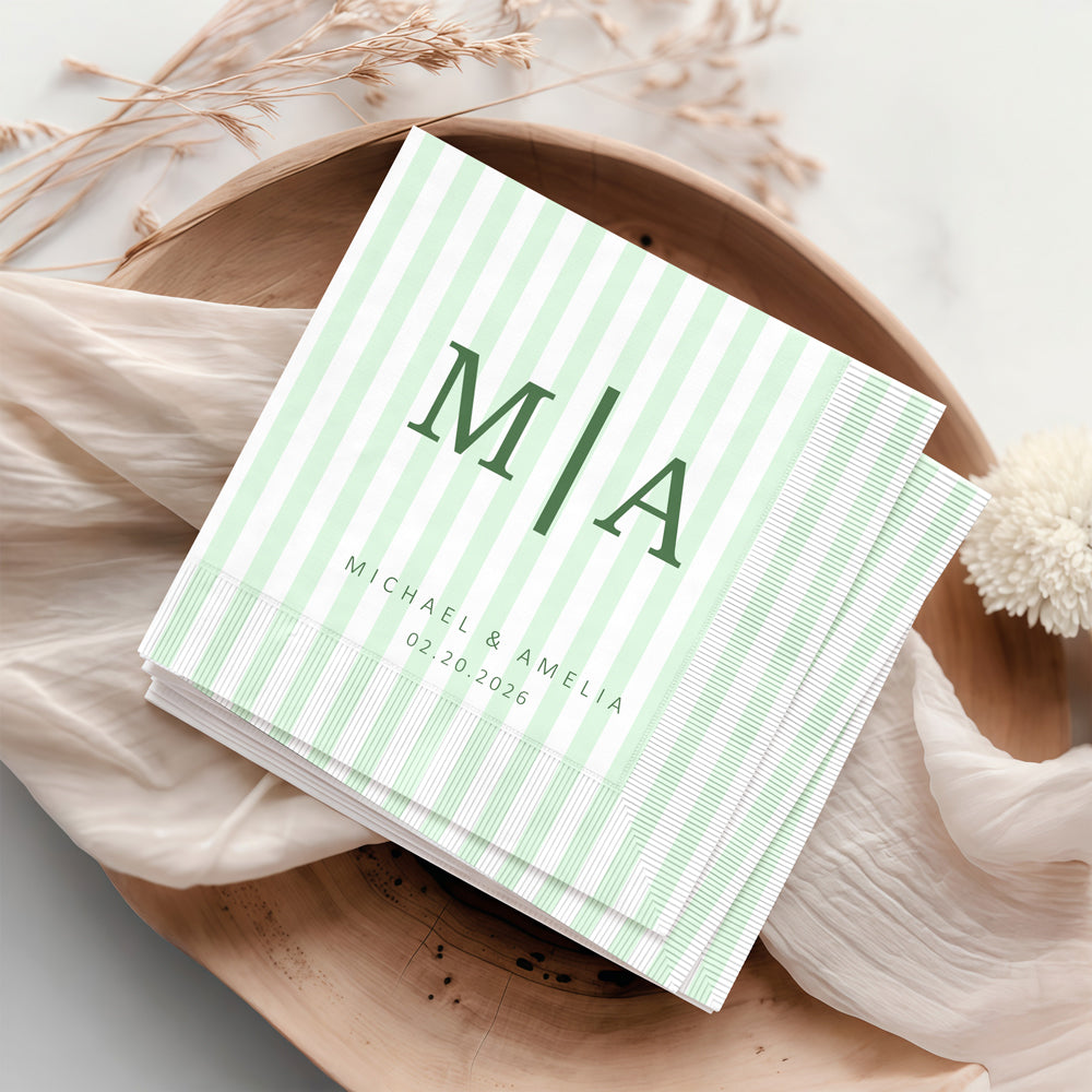 Personalized Wedding Cocktail Napkins, Custom Bridal Shower & Engagement Party Napkins, Reception Decor HO82 902240