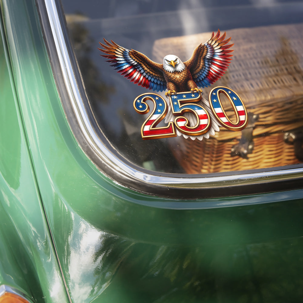 250th Anniversary Patriotic Eagle Badge Car Window Decal Sticker CH07 911682