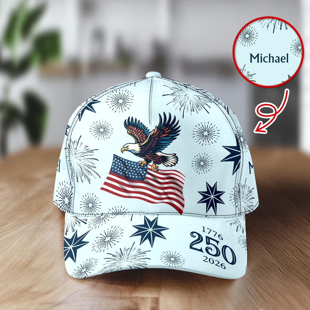 Personalized USA 250 Anniversary Eagle 1776-2026 Classic Cap HO82 902068