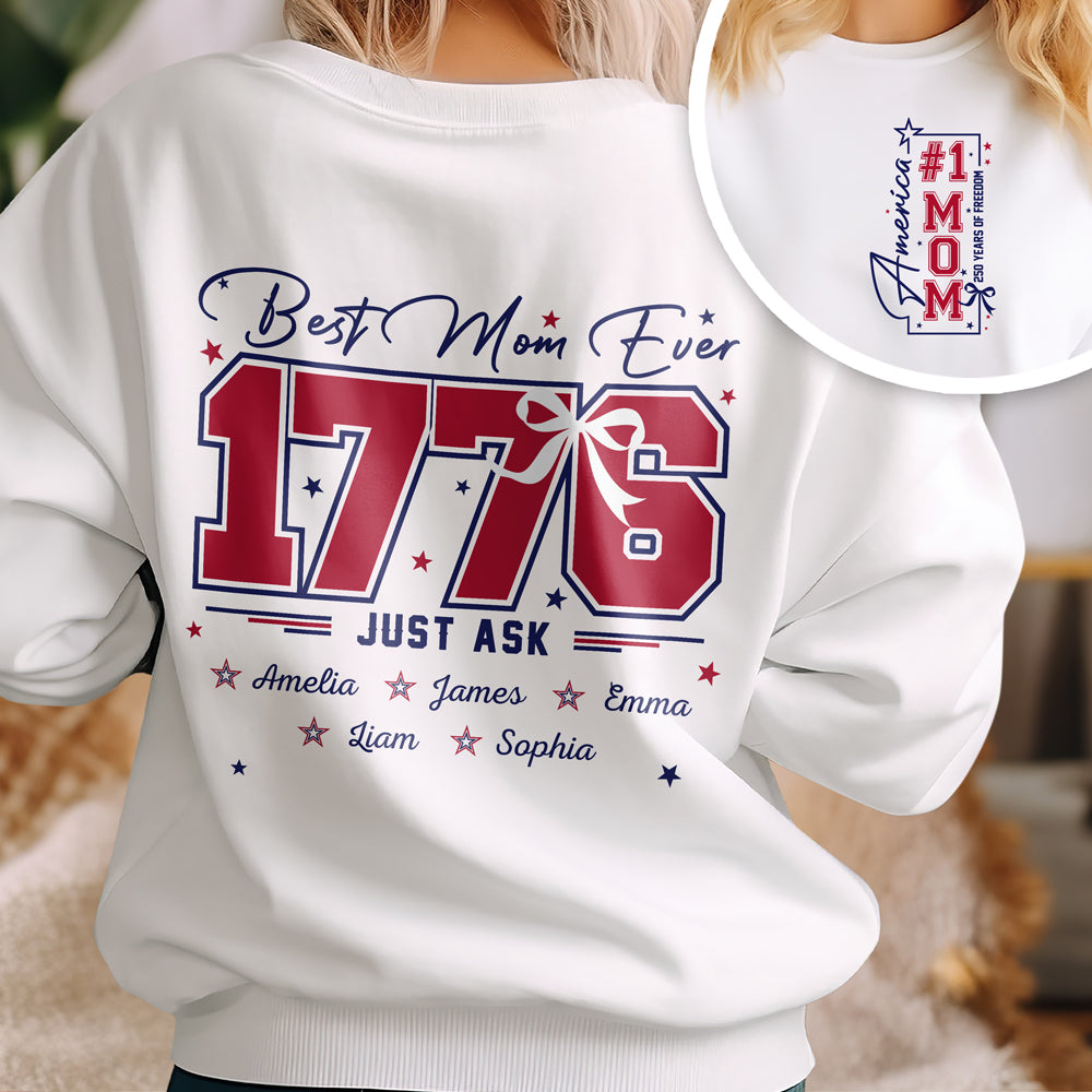 Custom Name Best Mom Ever Front And Back Shirt HA75 920634