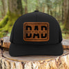 Custom Kid Names Papa Leather Patch Cap, Personalized Gift for Dad HO82 902288