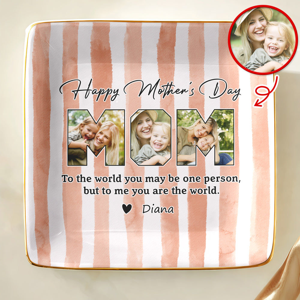 Custom Photo Happy Mother's Day To Mom Happy Mother's Day Ring Dish HA75 920778