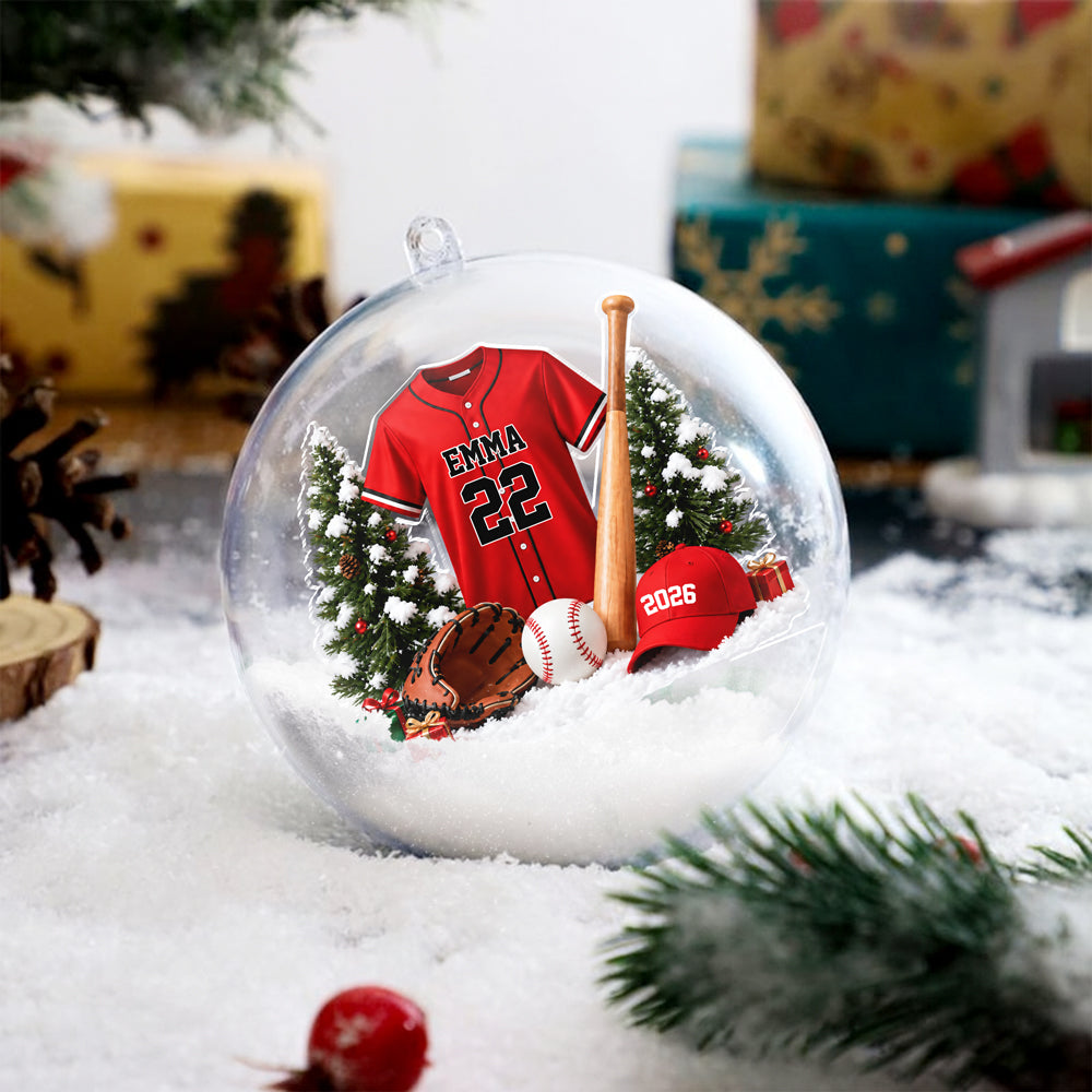 Personalized Custom Name Christmas Ball Ornament For Baseball Player TH10 171221