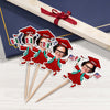 Custom Funny Face Flag Nations Graduation Decoration Cupcake Toppers LM32 893309