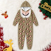 Personalized Face Photo Leopard Print Onesie Pajamas Funny Holiday Gift for Women HO82 903696