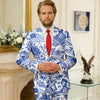 America 250th Anniversary Toile De Jouy Style Patriotic Men's Suit CH07 911028