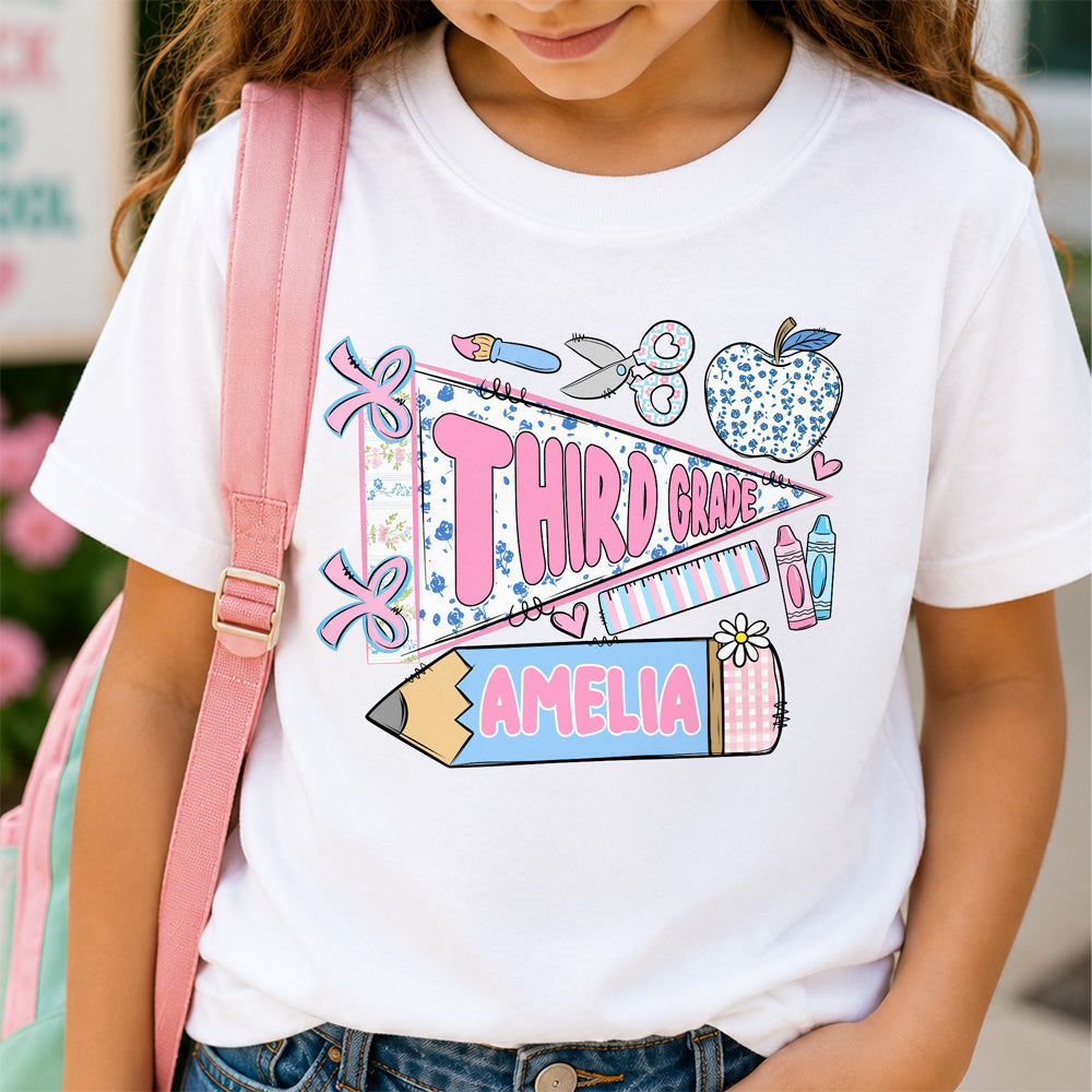 Custom Name First Day of Kindergarten Kid Shirt, Back To School Shirt For Daughter HO82 903262