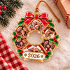 Custom Photo Christmas Round Wreath Acrylic Ornament, Personalized Family Holiday Keepsake HO82 903788
