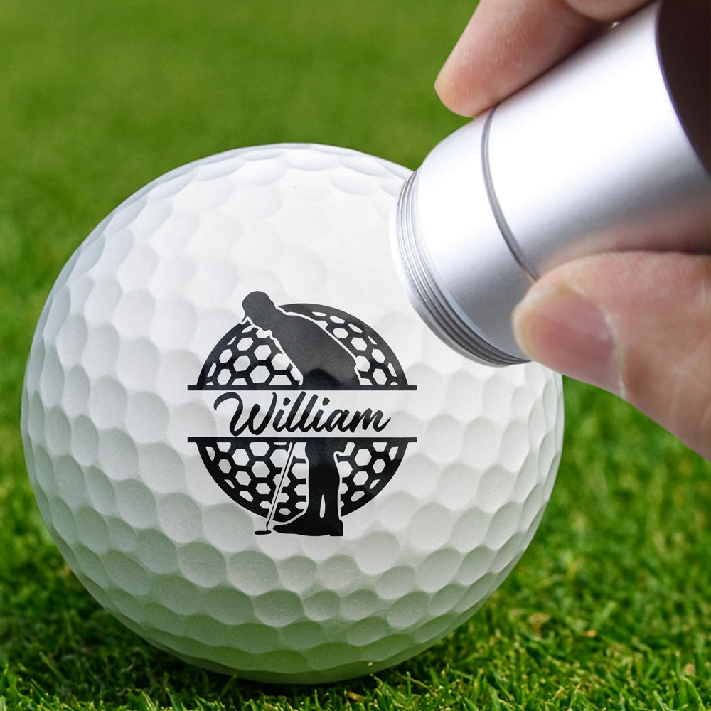 Personalized Name Golf Ball Stamp Box Gift For Golf Lover CH07 910072