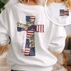 Custom Name God Bless America Patchwork USA Flag Back & Front Shirt HO82 902224