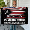 Custom Family Name We The People 250 Years USA Banner House Flag HA75 920572