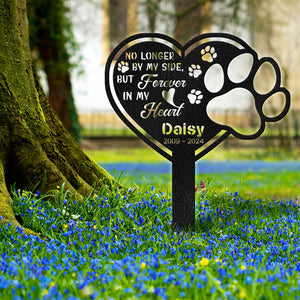 No Longer By My Side But Forever In My Heart Memorial Garden Stake Personalized Gift TH10 891629