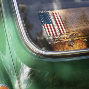 Custom Family Name 250 Years of Freedom 1776-2026 Independence Day Patriotic Car Decal Sticker HO82 900942