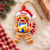 Custom Name Gingerbread Volleyball Acrylic Ornament, Personalized Christmas Decoration for Sports Lovers LM32 670015
