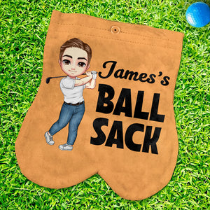 Personalized Cartoon Character Flannel Golf Ball Bag Sack Golf Accessories Funny Birthday Gift for Golfers HO82 900792