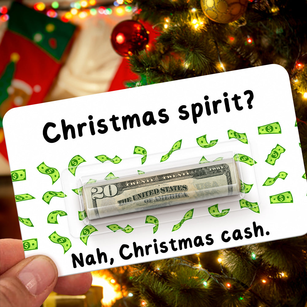 Personalized Christmas Design Money Holder Card - Custom Holiday Cash Gift Card LM32 669709