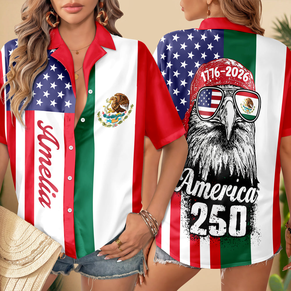 Custom Name American Pride Patriotic 250th Anniversary Eagle Hawaii Shirt TH10 169555