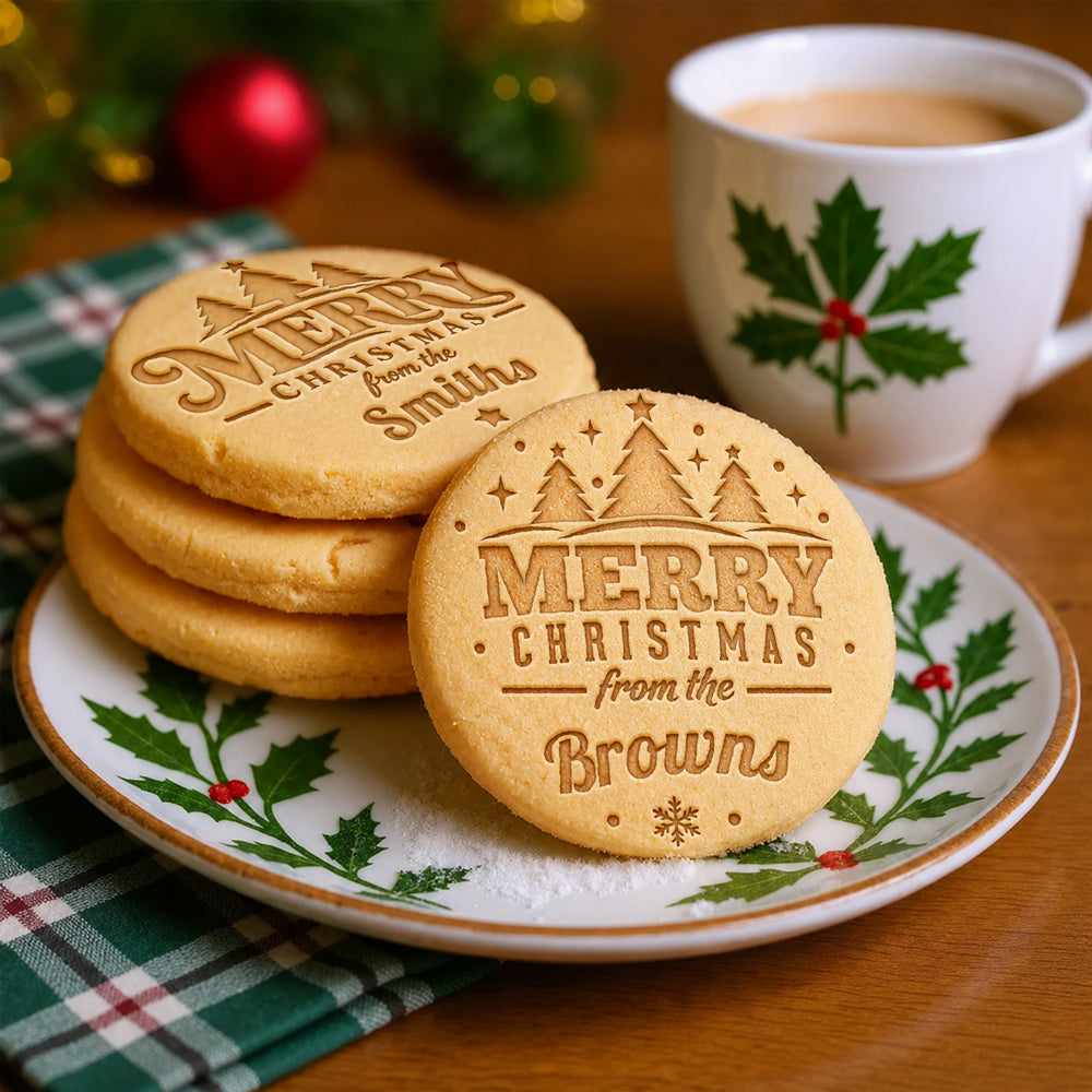 Custom Family Name Christmas Cookie Stamp Holiday Baking Supplies, Unique Christmas Gift CH07 180616