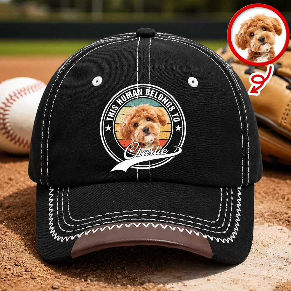Custom Photo Human Belongs To Storybook Dog Vintage Soft Baseball Cap HO82 902558