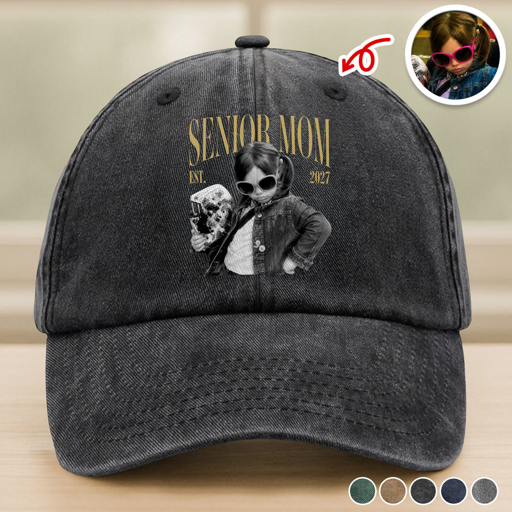 Custom Retro Senior Mom EST. 2027 Baseball Cap - Personalized Class of 2027 Gift, Proud Family Gift HO82 903286