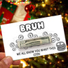 Personalized Funny Merry Christmas Bruh Money Holder Card Gift For Family , Best Friends CH07 180474