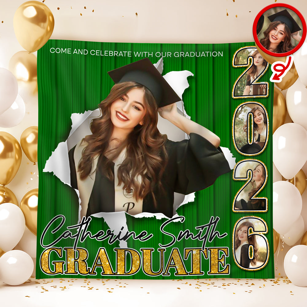Personalized Graduate Class Of 2026 Backdrop Party Decoration LM32 899459